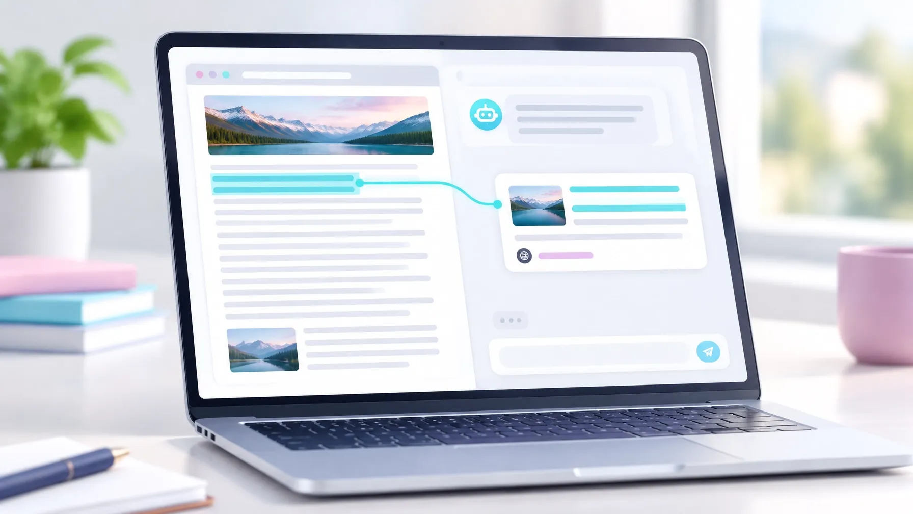 AI retrieval interface highlighting the opening text of a web page